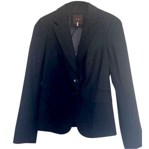 Black, long sleeve blazer. No fading.